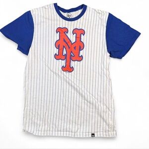New York Mets pinstriped shirt sz large
